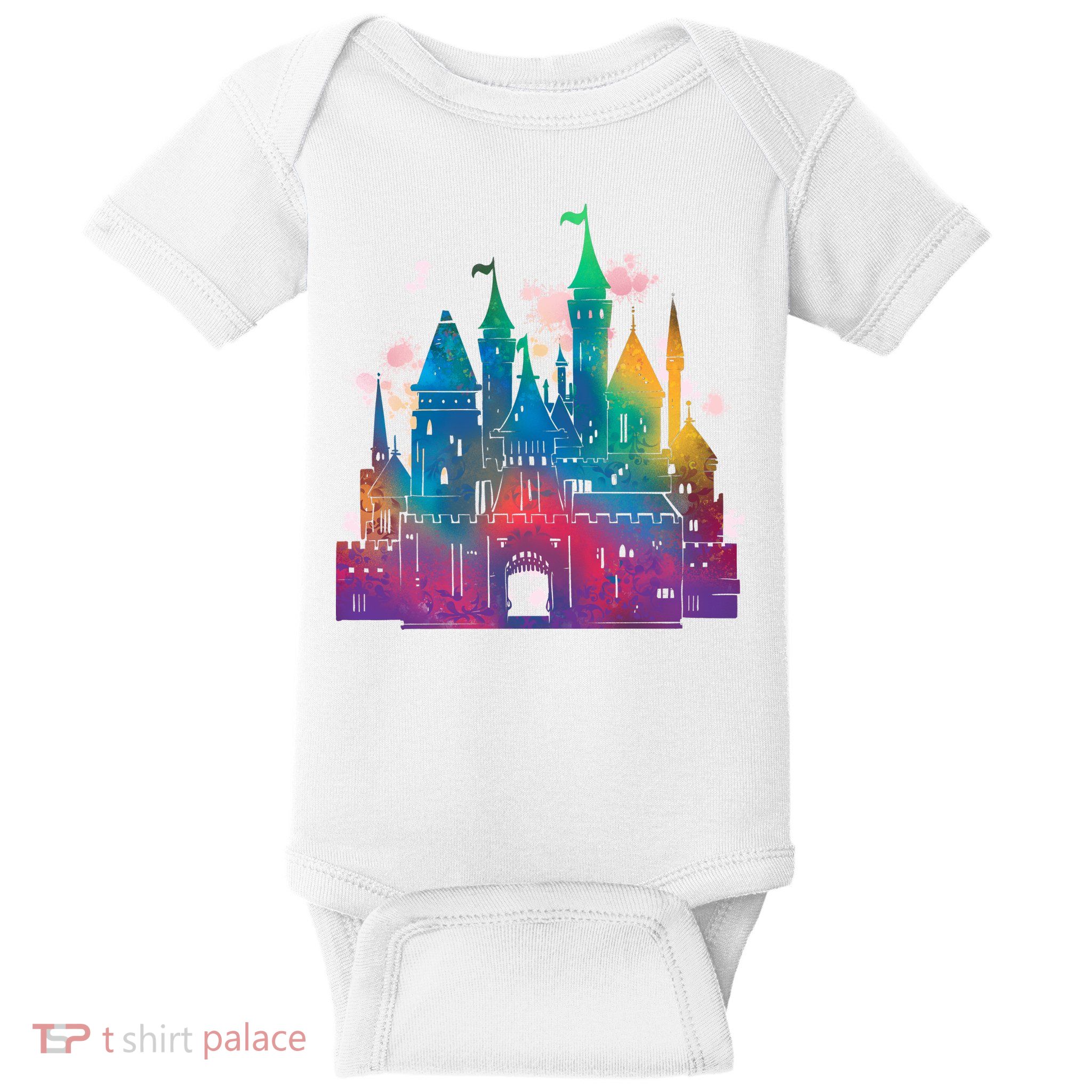 Rainbow Magical Castle Baby Bodysuit
