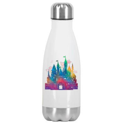 Rainbow Magical Castle Stainless Steel Insulated Water Bottle