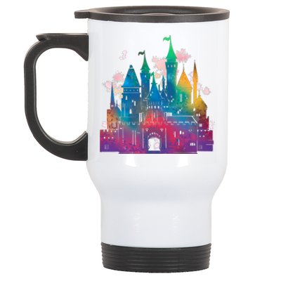 Rainbow Magical Castle Stainless Steel Travel Mug