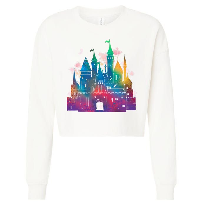 Rainbow Magical Castle Cropped Pullover Crew