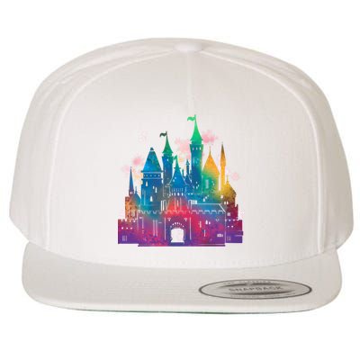 Rainbow Magical Castle Wool Snapback Cap