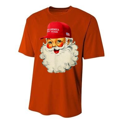 Retro Make Christmas Great Again Trump Christmas Maga Santa Gift Performance Sprint T-Shirt