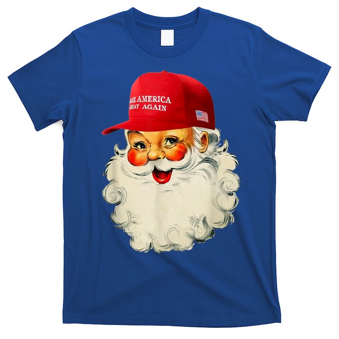 Retro Make Christmas Great Again Trump Christmas Maga Santa Gift T-Shirt