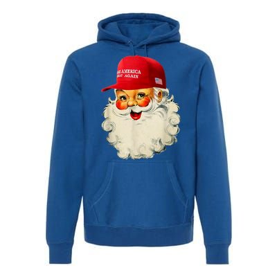 Retro Make Christmas Great Again Trump Christmas Maga Santa Gift Premium Hoodie