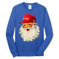 Retro Make Christmas Great Again Trump Christmas Maga Santa Gift Tall Long Sleeve T-Shirt