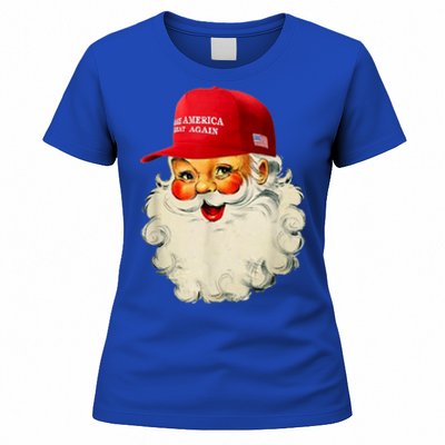 Retro Make Christmas Great Again Trump Christmas Maga Santa Gift Women's T-Shirt