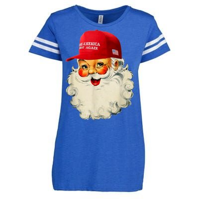 Retro Make Christmas Great Again Trump Christmas Maga Santa Gift Enza Ladies Jersey Football T-Shirt