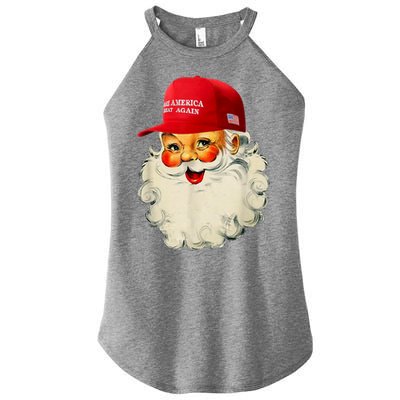 Retro Make Christmas Great Again Trump Christmas Maga Santa Gift Women's Perfect Tri Rocker Tank