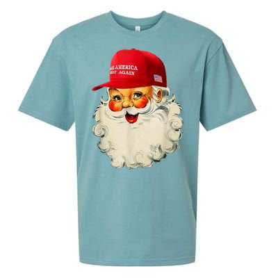 Retro Make Christmas Great Again Trump Christmas Maga Santa Gift Sueded Cloud Jersey T-Shirt