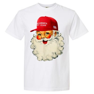 Retro Make Christmas Great Again Trump Christmas Maga Santa Gift Garment-Dyed Heavyweight T-Shirt