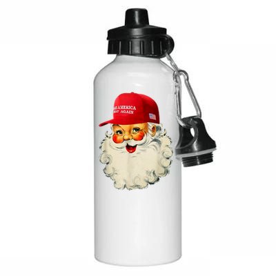 Retro Make Christmas Great Again Trump Christmas Maga Santa Gift Aluminum Water Bottle