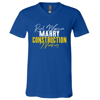 Real Marry Construction Workers Gift V-Neck T-Shirt