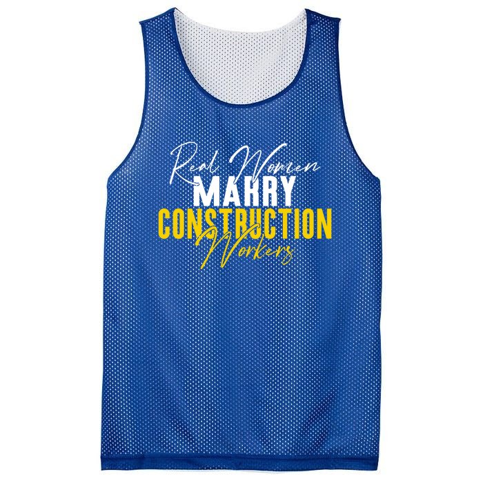 Real Marry Construction Workers Gift Mesh Reversible Basketball Jersey Tank