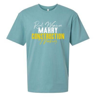 Real Marry Construction Workers Gift Sueded Cloud Jersey T-Shirt