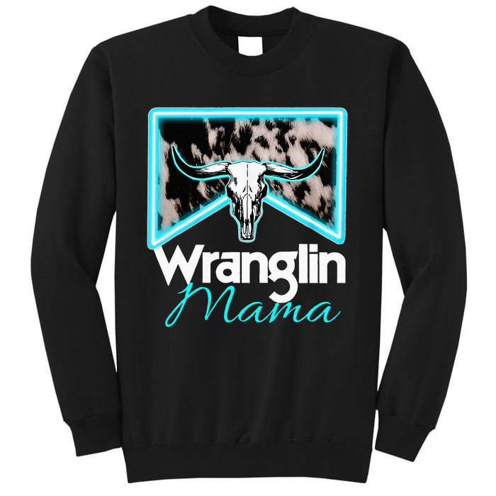 Rodeo Mama Cowgirl Rodeo Mom Western Cowhide Wranglin Mama Sweatshirt