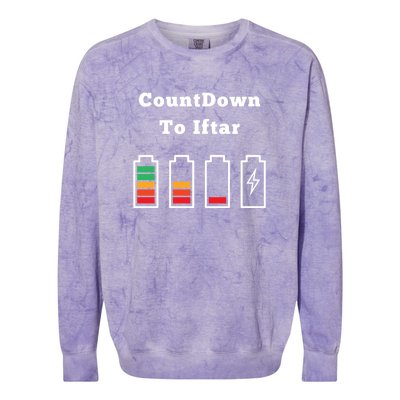 Ramadan Mubarak Countdown To Iftar Gift Colorblast Crewneck Sweatshirt