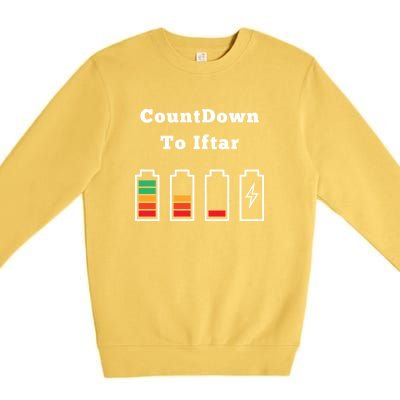 Ramadan Mubarak Countdown To Iftar Gift Premium Crewneck Sweatshirt