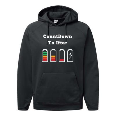 Ramadan Mubarak Countdown To Iftar Gift Performance Fleece Hoodie