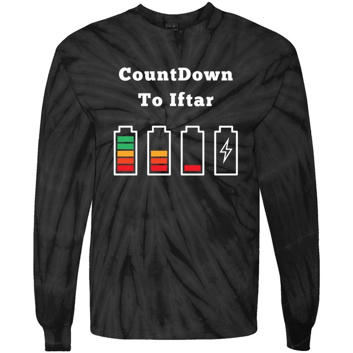 Ramadan Mubarak Countdown To Iftar Gift Tie-Dye Long Sleeve Shirt