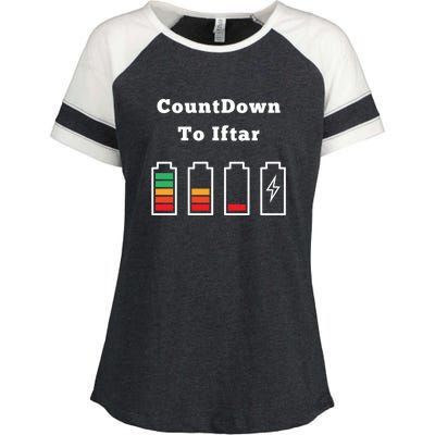 Ramadan Mubarak Countdown To Iftar Gift Enza Ladies Jersey Colorblock Tee