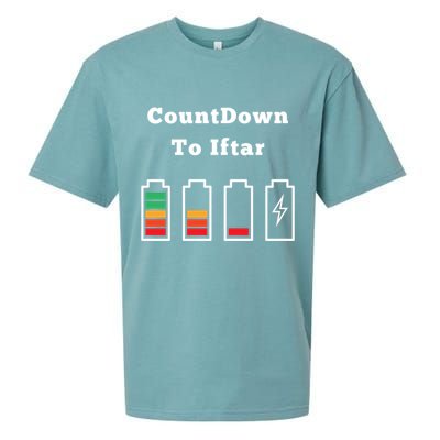 Ramadan Mubarak Countdown To Iftar Gift Sueded Cloud Jersey T-Shirt