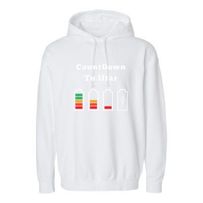 Ramadan Mubarak Countdown To Iftar Gift Garment-Dyed Fleece Hoodie