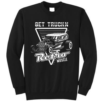 Retro Muscle Cars Hot Rod American Classic Old Automobile Tall Sweatshirt