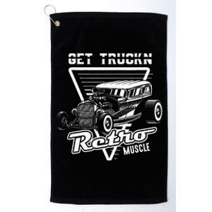 Retro Muscle Cars Hot Rod American Classic Old Automobile Platinum Collection Golf Towel