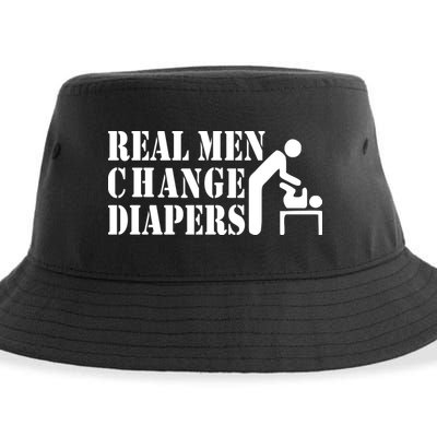 Real Men Change Diapers Sustainable Bucket Hat
