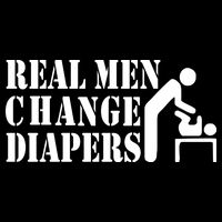 Real Men Change Diapers Button