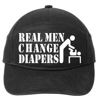 Real Men Change Diapers 7-Panel Snapback Hat