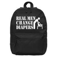 Real Men Change Diapers 16 in Basic Backpack
