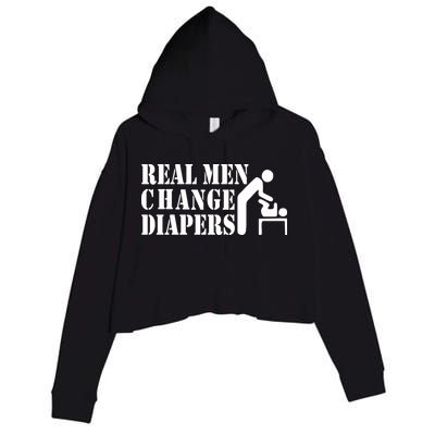 Real Men Change Diapers Crop Fleece Hoodie