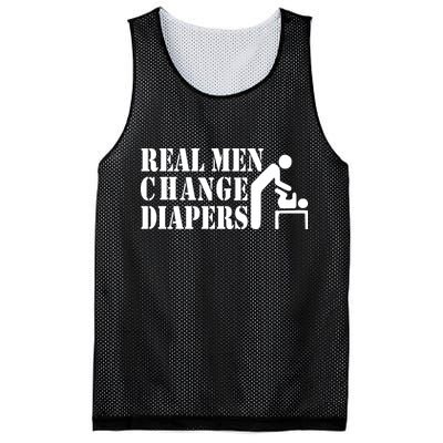 Real Men Change Diapers Mesh Reversible Basketball Jersey Tank