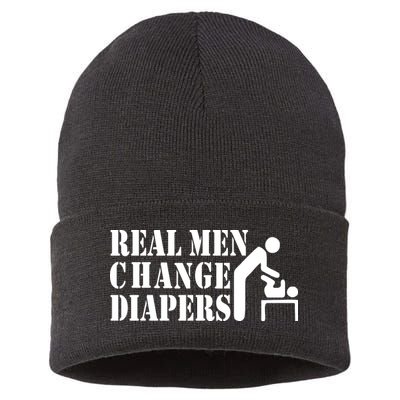 Real Men Change Diapers Sustainable Knit Beanie