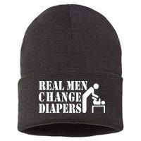 Real Men Change Diapers Sustainable Knit Beanie