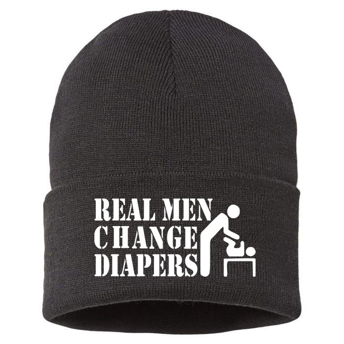 Real Men Change Diapers Sustainable Knit Beanie