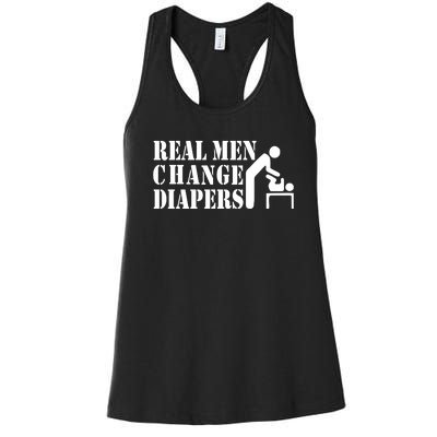 Real Men Change Diapers Women's Racerback Tank