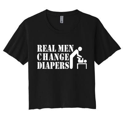 Real Men Change Diapers Crop Top