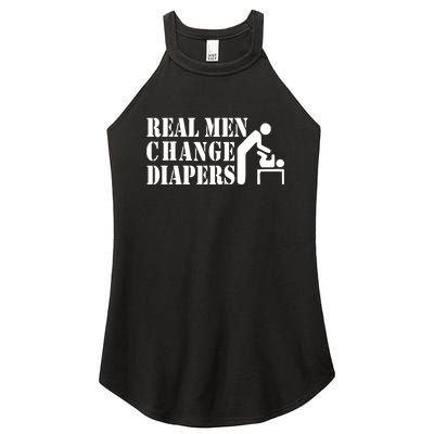 Real Men Change Diapers Women's Perfect Tri Rocker Tank