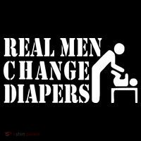 Real Men Change Diapers Womens T-Shirt