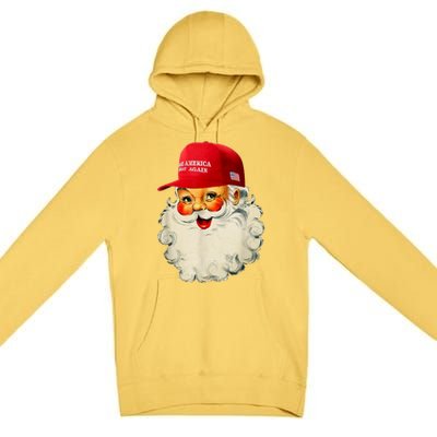 Retro Make Christmas Great Again Trump Christmas Maga Santa Gift Premium Pullover Hoodie