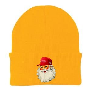 Retro Make Christmas Great Again Trump Christmas Maga Santa Gift Knit Cap Winter Beanie