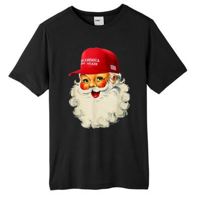 Retro Make Christmas Great Again Trump Christmas Maga Santa Gift Tall Fusion ChromaSoft Performance T-Shirt