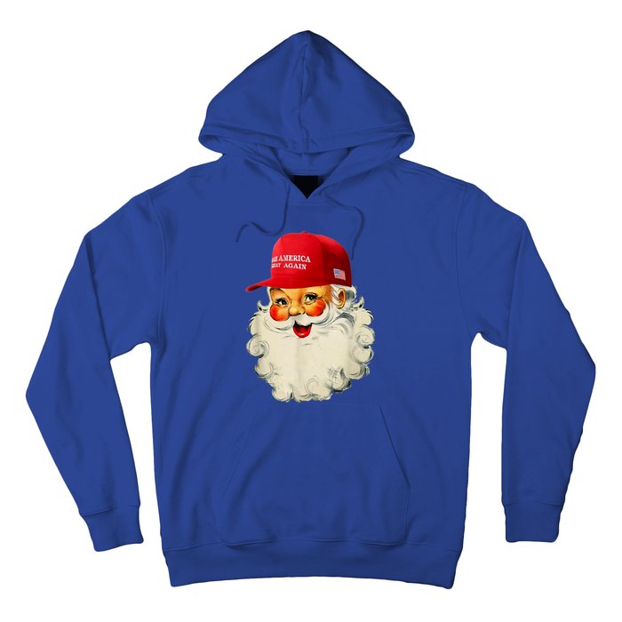 Retro Make Christmas Great Again Trump Christmas Maga Santa Gift Hoodie