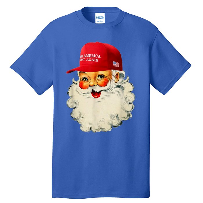 Retro Make Christmas Great Again Trump Christmas Maga Santa Gift Tall T-Shirt