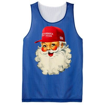 Retro Make Christmas Great Again Trump Christmas Maga Santa Gift Mesh Reversible Basketball Jersey Tank