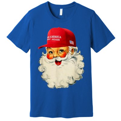 Retro Make Christmas Great Again Trump Christmas Maga Santa Gift Premium T-Shirt