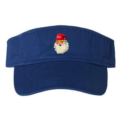 Retro Make Christmas Great Again Trump Christmas Maga Santa Gift Valucap Bio-Washed Visor