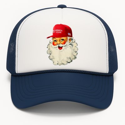 Retro Make Christmas Great Again Trump Christmas Maga Santa Gift Trucker Hat